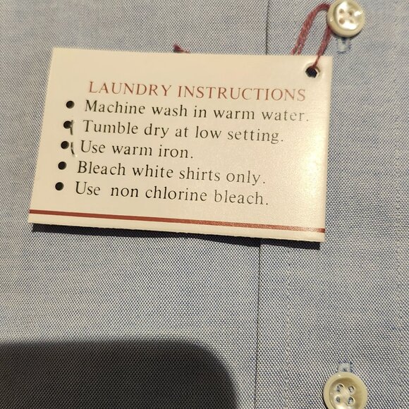 NWT - JOS. A. BANK Executive Collection Pinpoint Oxford 100% Cotton Blue - Picture 3 of 4